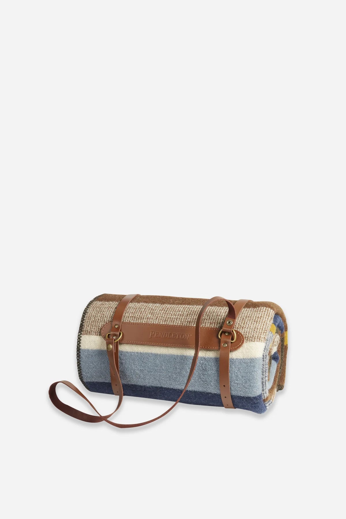 Pendleton Bridger Wool Throw w.Carrier - Trail Stripe 137x167cm