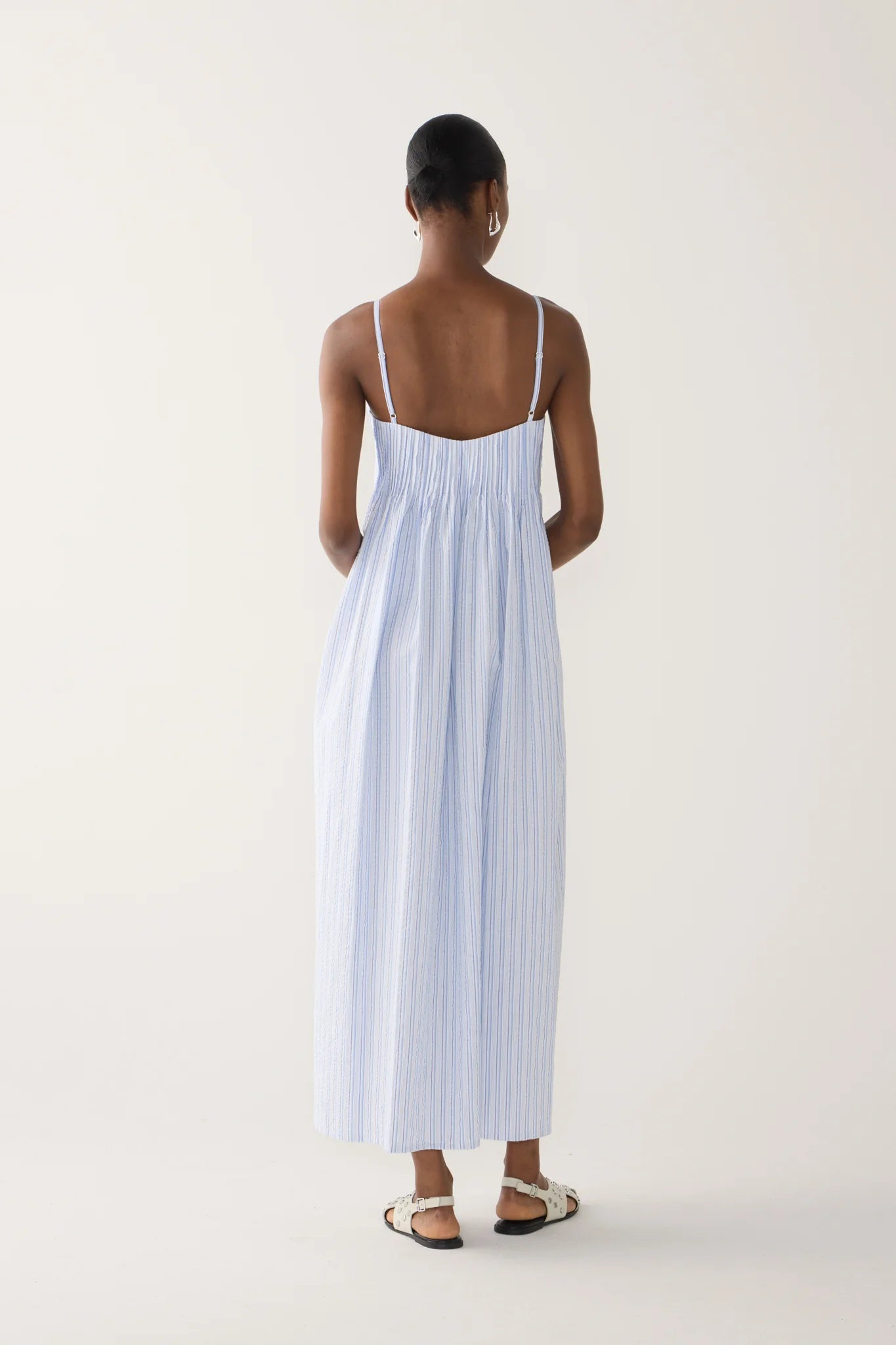 Fomina Viv Dress - Blue Stripe Seersucker