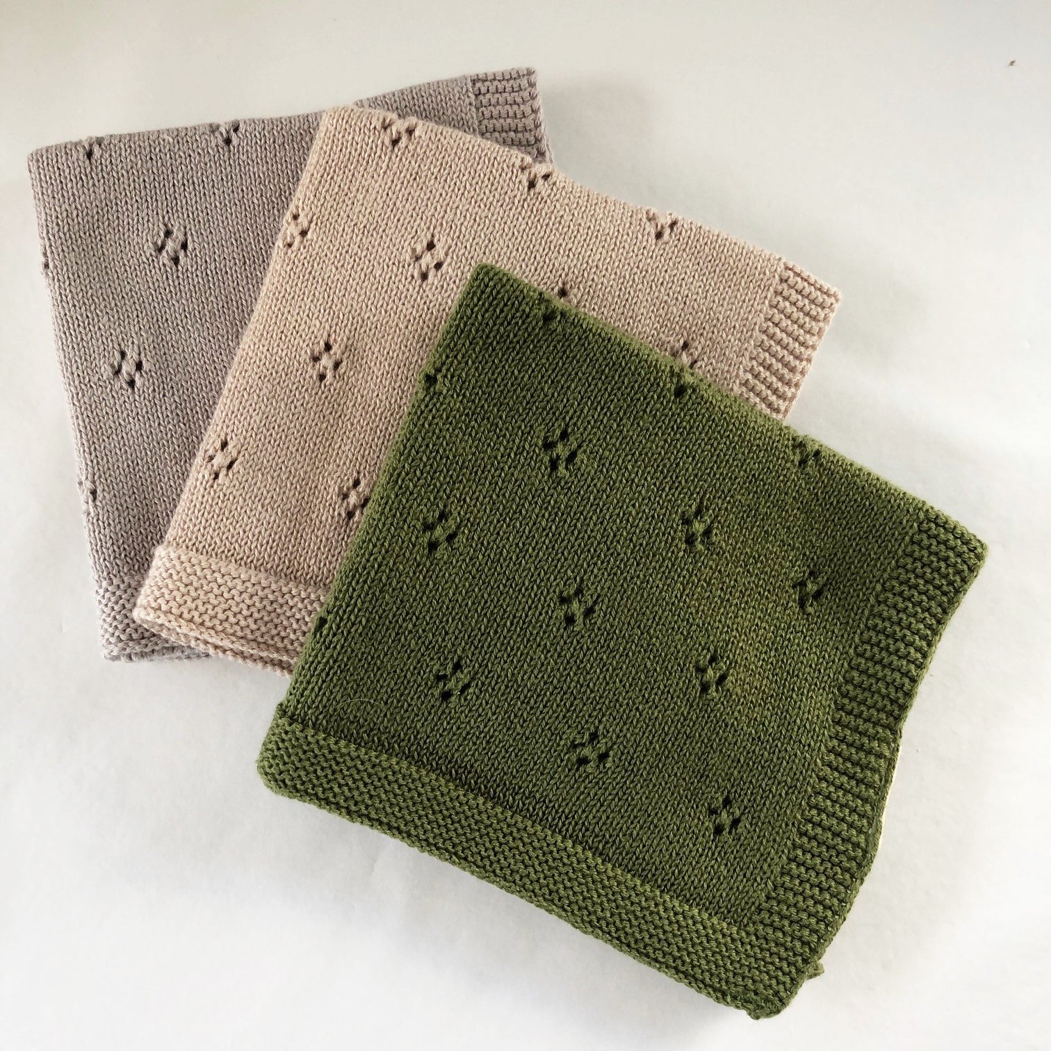 Over the Dandelions Organic Washcloth Set of 3 Forest