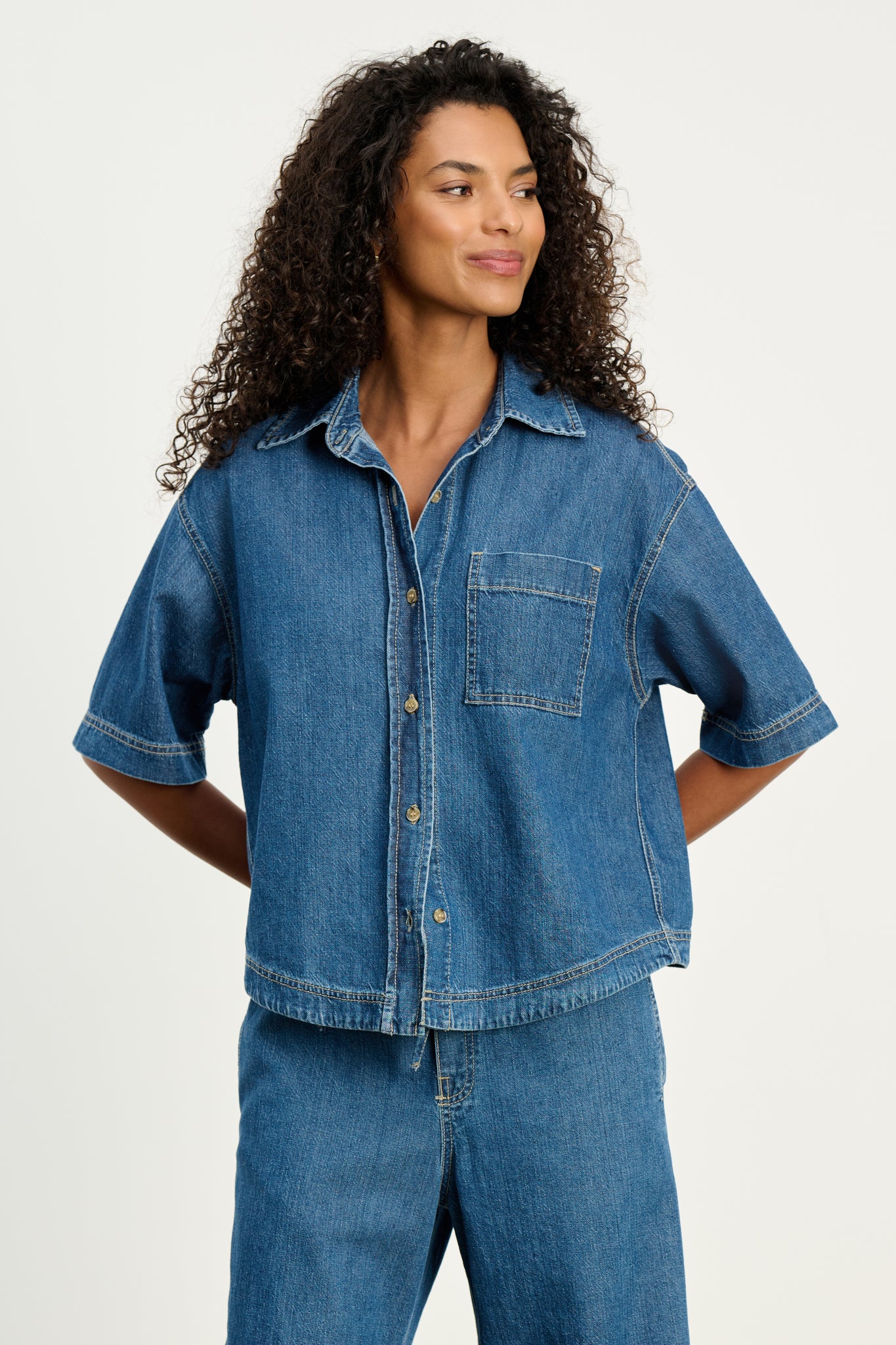 Kaddy Denim Shirt SS by Velvet