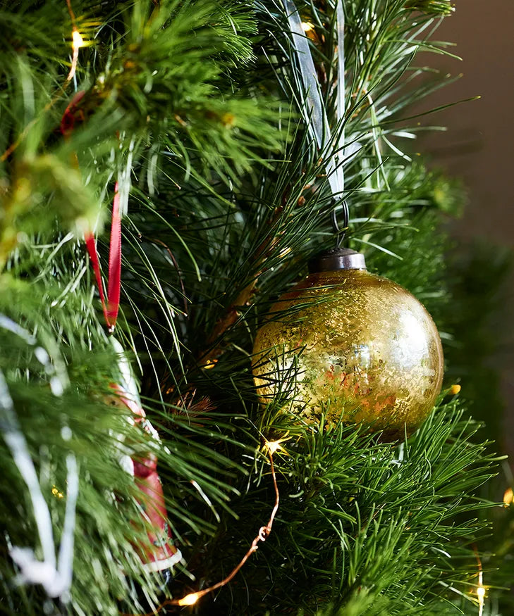 Christmas Decoration Gold Dappled Hanging Ball