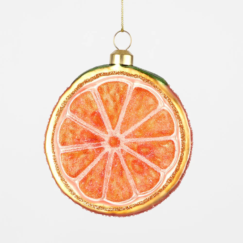 Sugared Orange Glitter Decoration