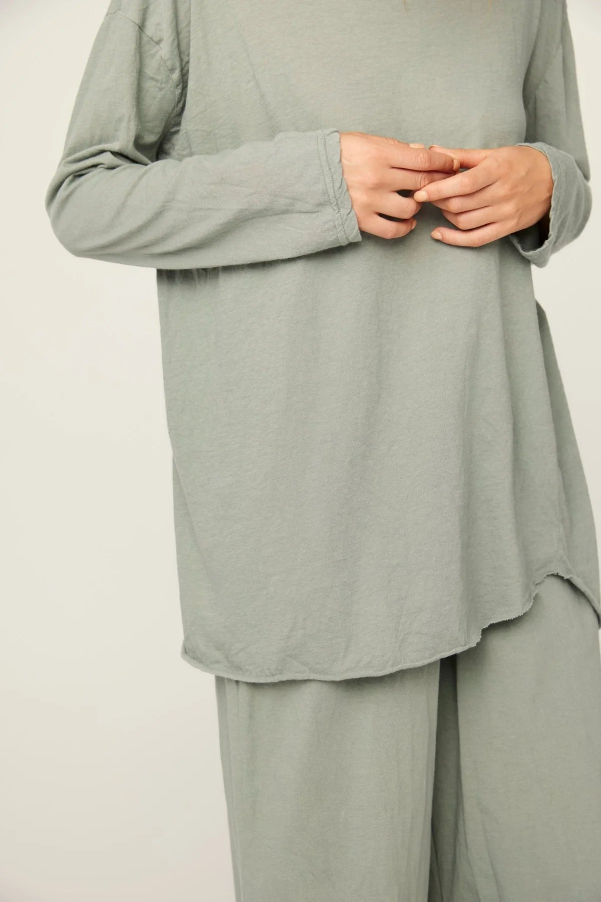 Primness Hap Long Sleeve Top Fern