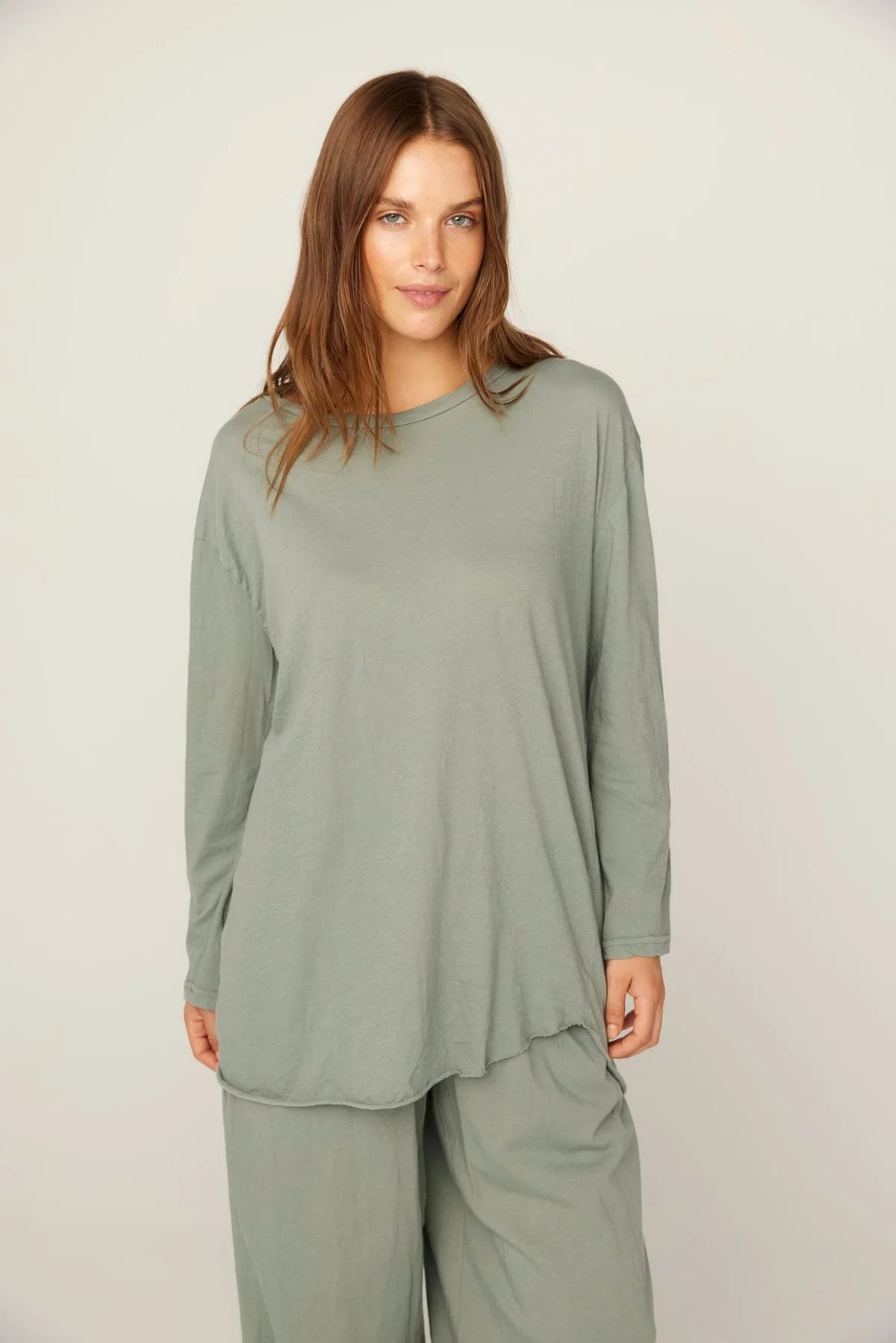 Primness Hap Long Sleeve Top Fern