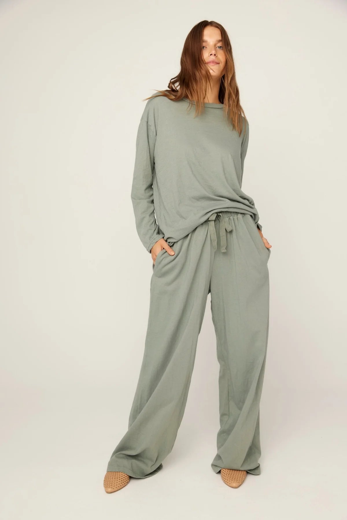 Primness Hap Long Sleeve Top Fern