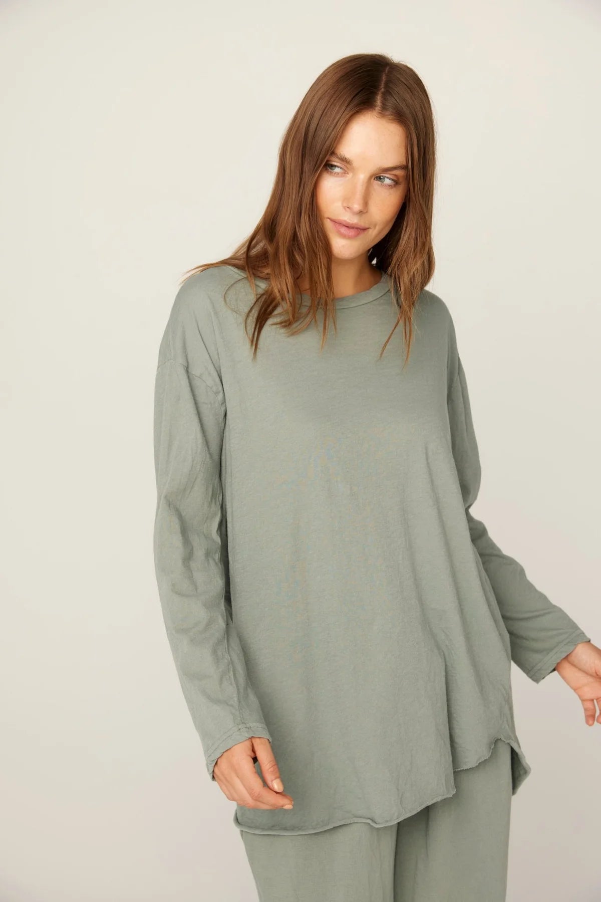 Primness Hap Long Sleeve Top Fern