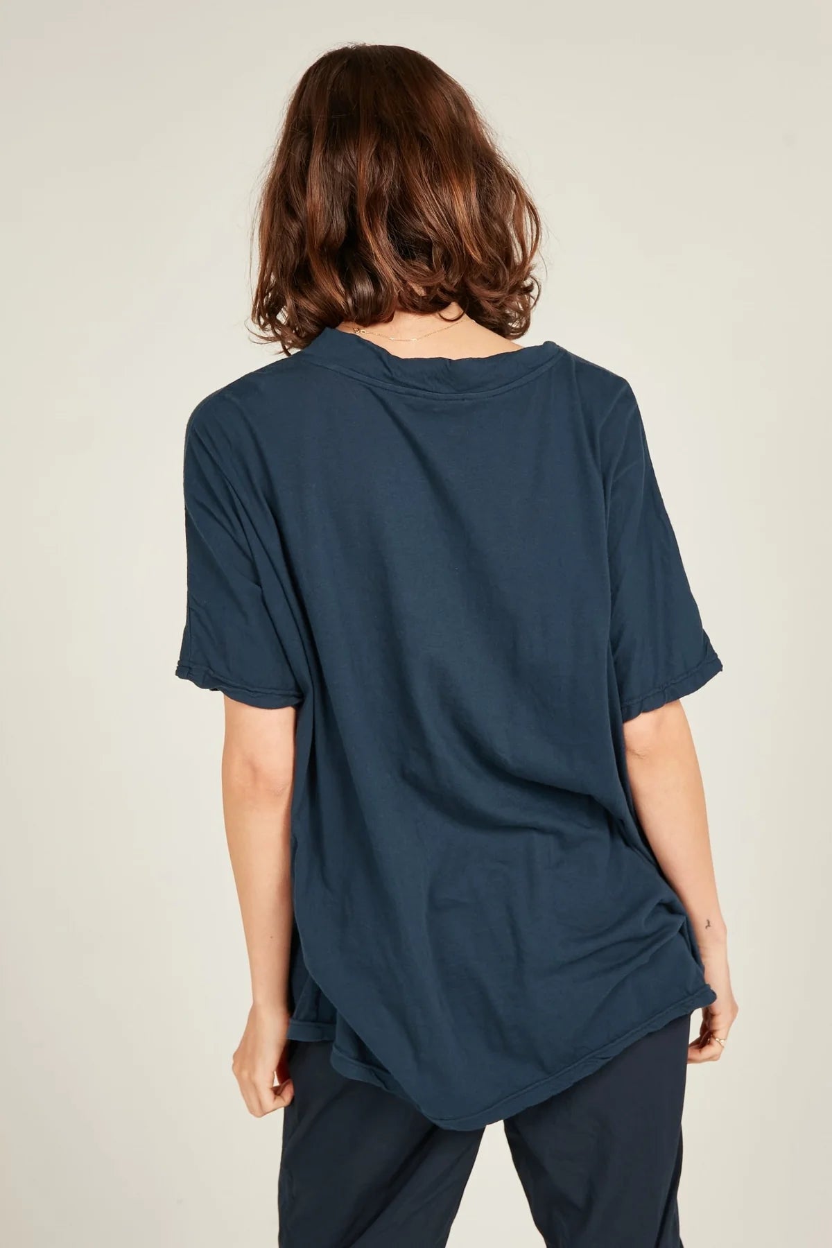 Primness Loose V Tee Navy