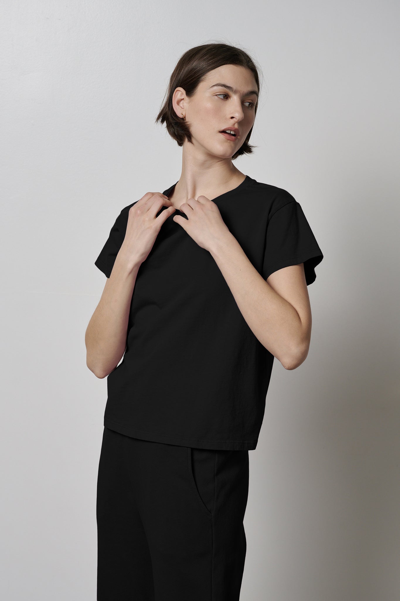 Velvet by Graham & Spencer Topanga Cotton Tee Black