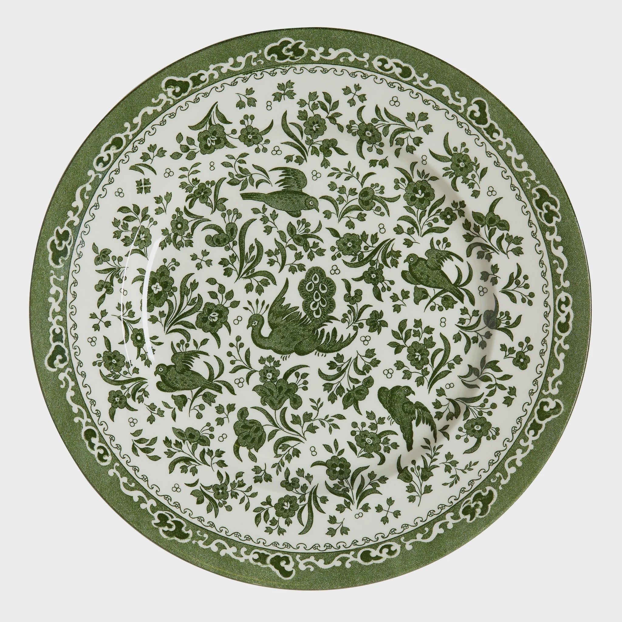 Burleigh Regal Peacock 25cm Plate Green