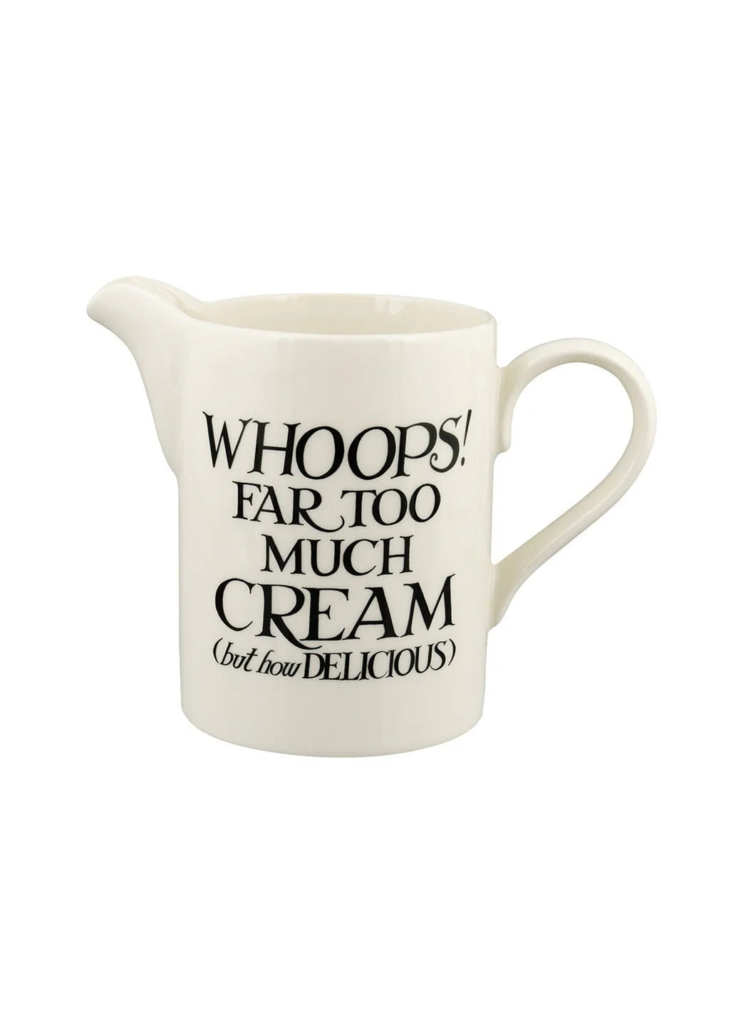 Emma Bridgewater Black Toast Cream Med Straight Jug