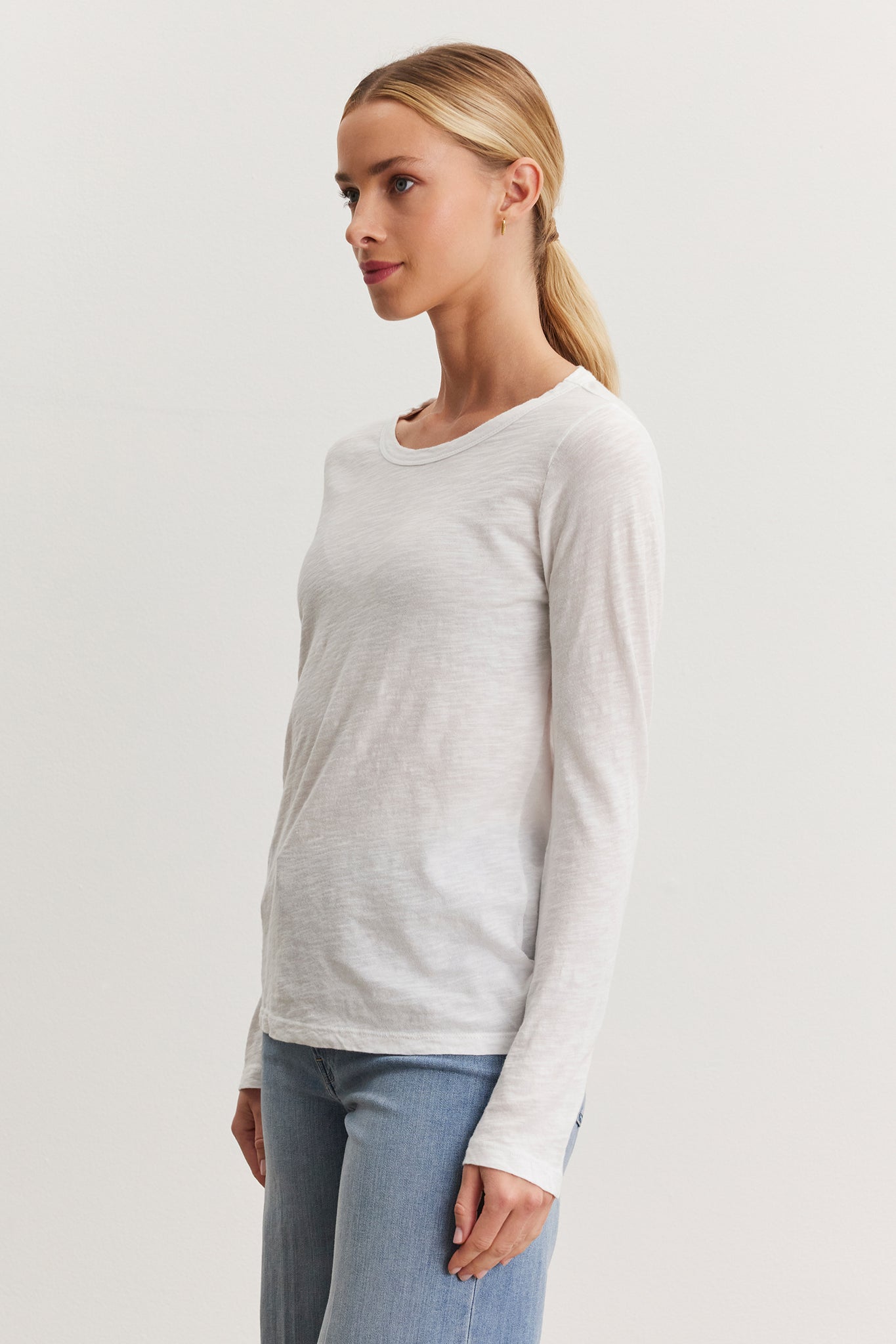 Velvet by Graham & Spencer Lizzie Cotton Long Sleeve Tee