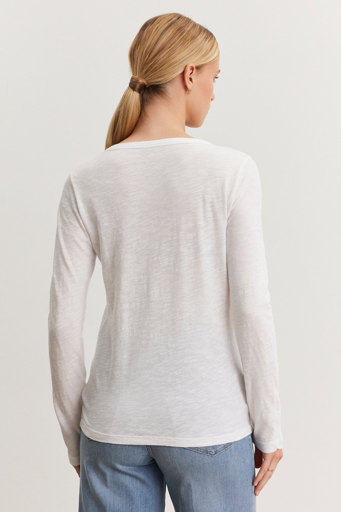 Velvet by Graham & Spencer Lizzie Cotton Long Sleeve Tee
