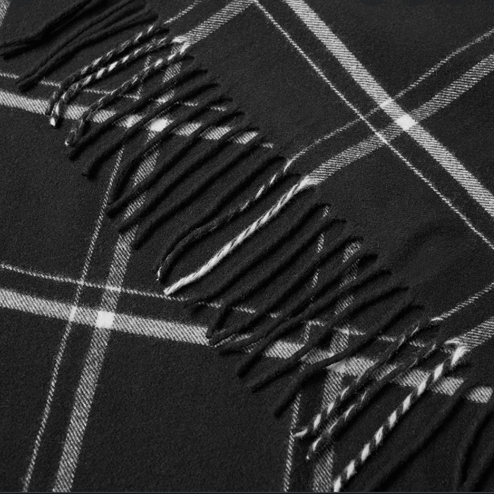 Pendleton 5th Avenue Black Windowpane Throw 137x190cm