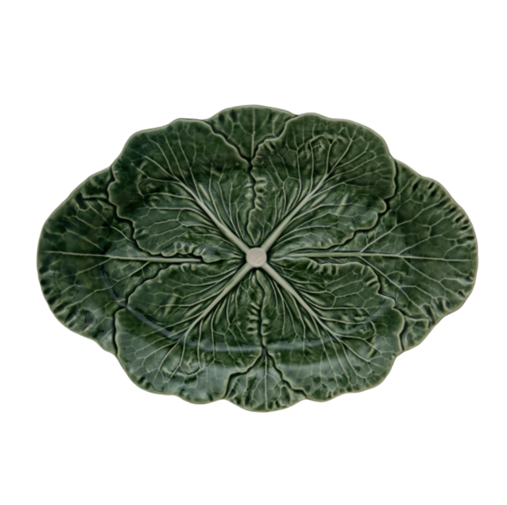Bordallo Cabbage Oval Platter 43 Natural