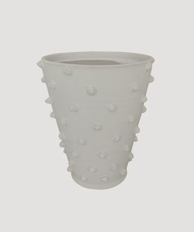 Figaro Bauble Tappered Vase White
