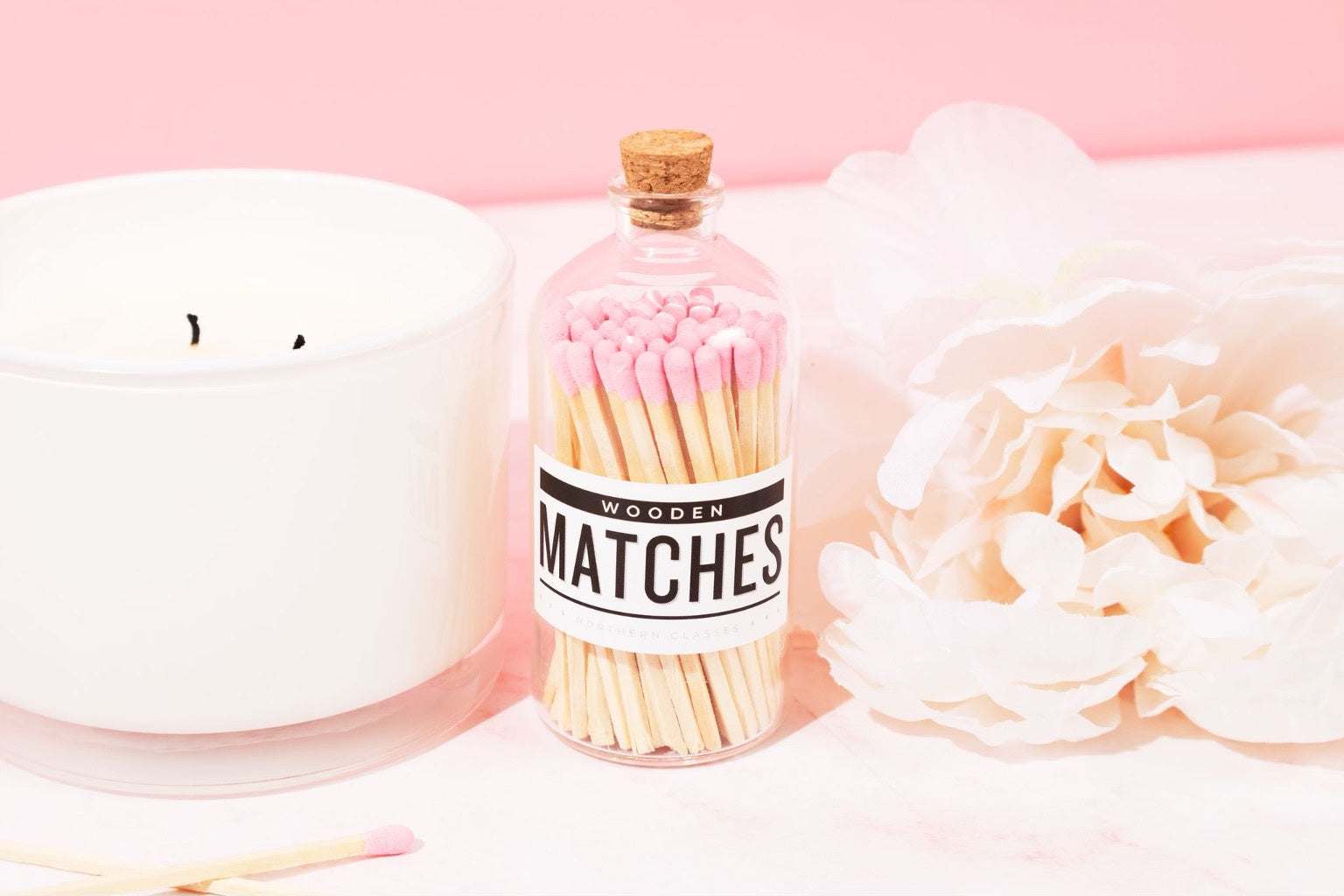 Wooden Matches Pink