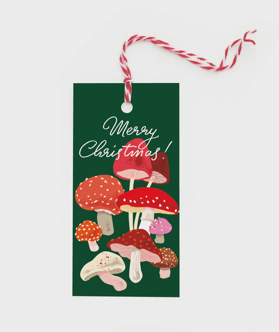 Christmas Tags Mushrooms