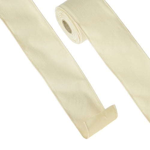 Ribbon W10cm x L9m Cream Velvet