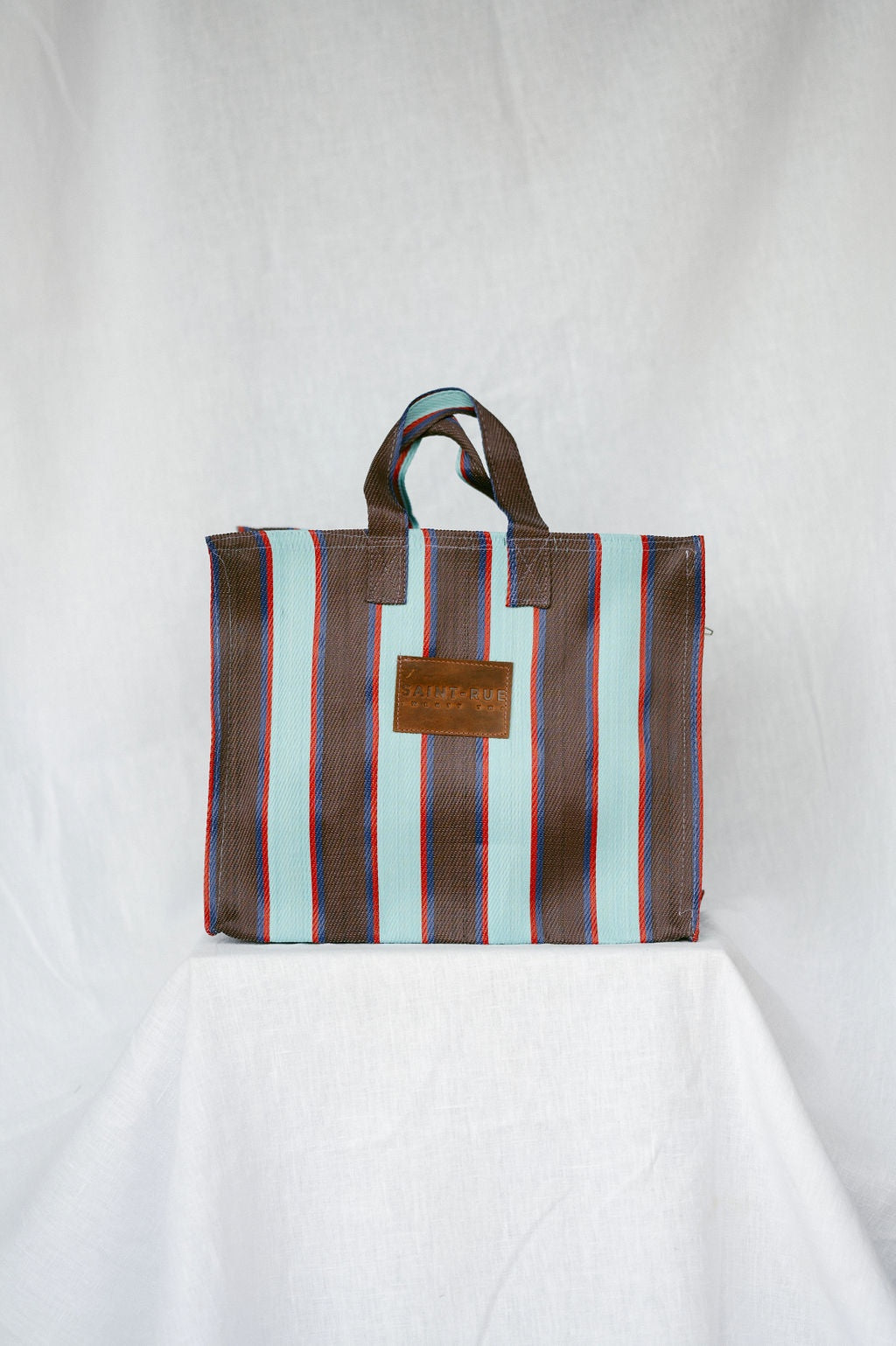 Saint Rue 22 Small Tote - Blue and Brown