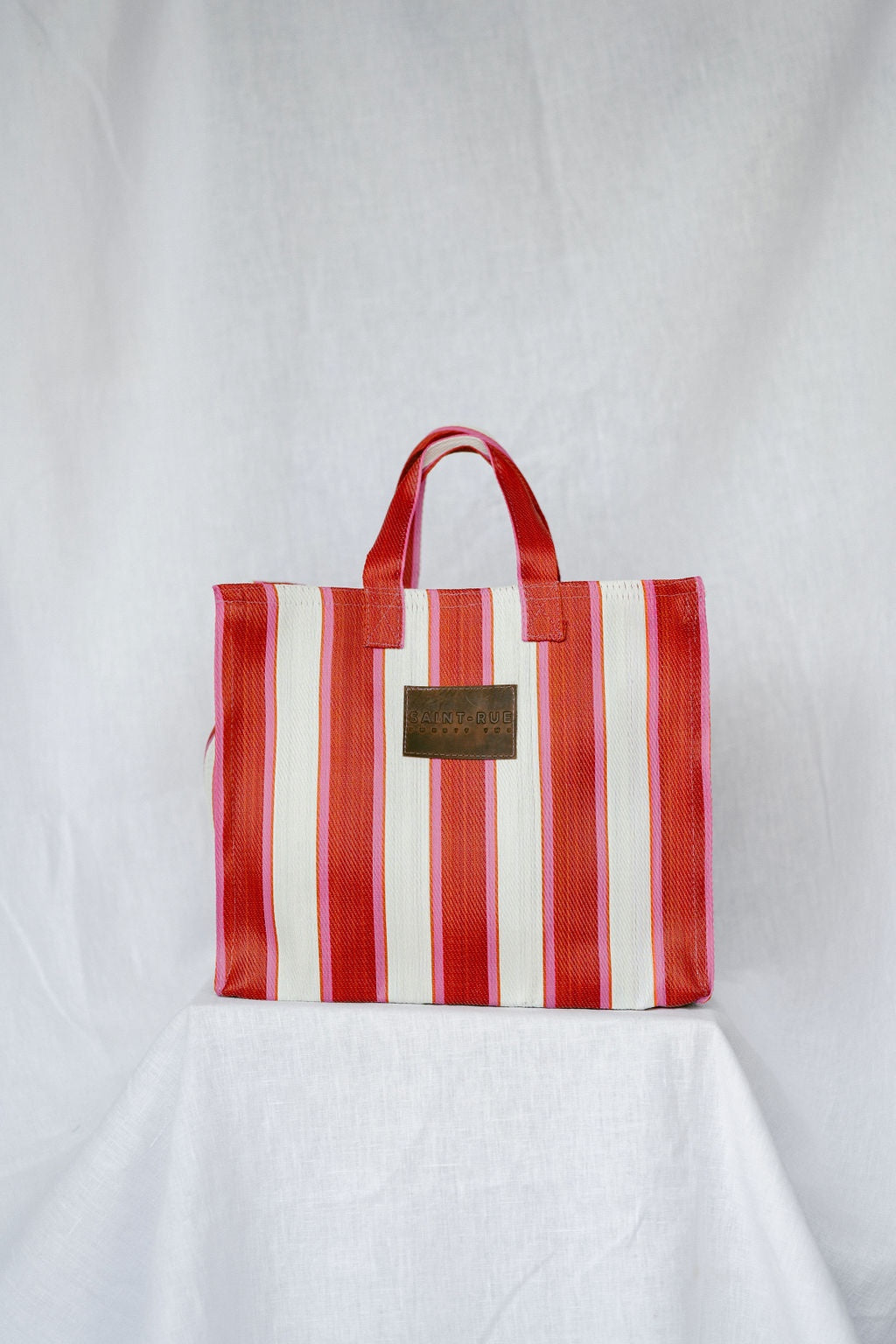 Saint Rue 22 Small Tote - Red, White and Pink