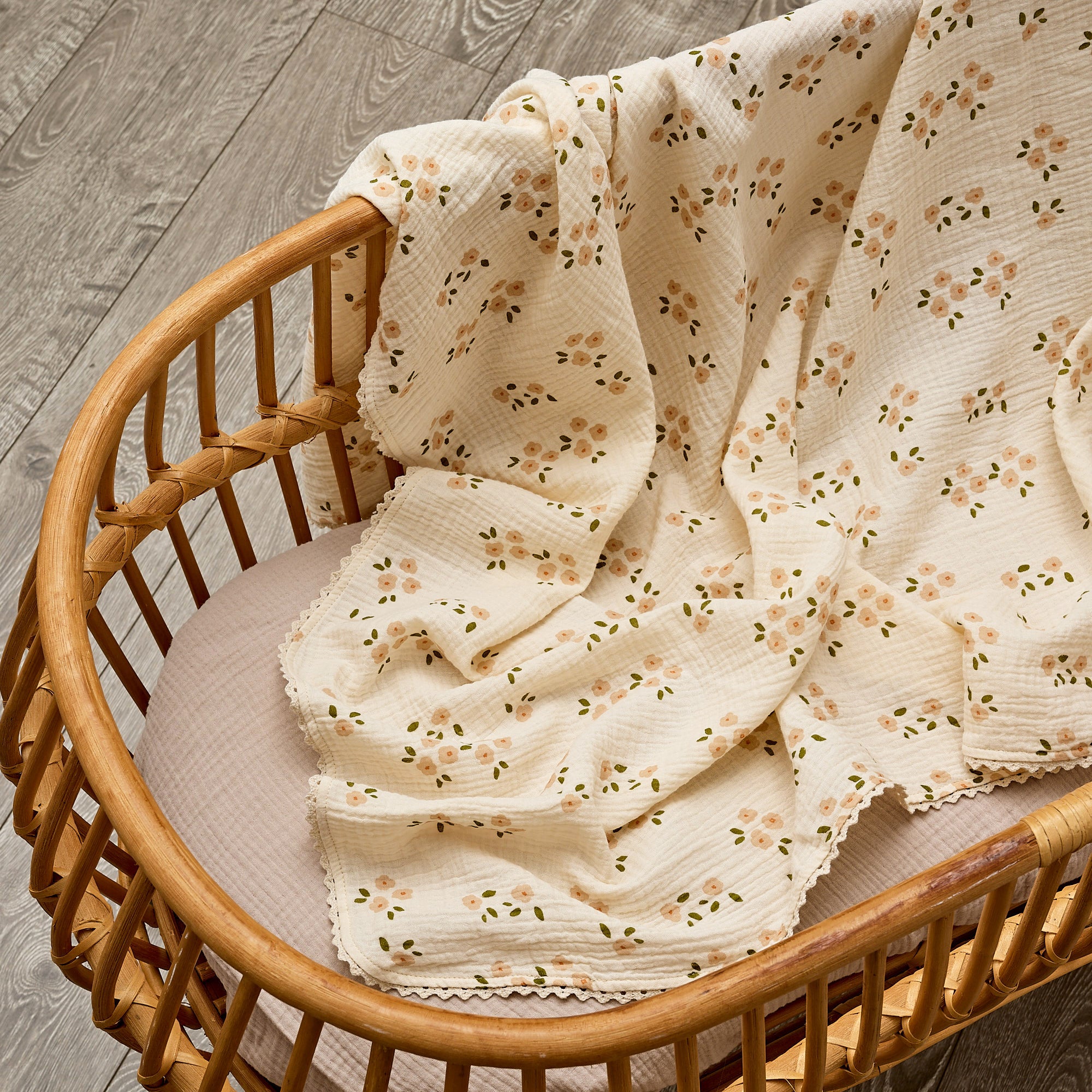 Over the Dandelions Organic Muslin Swaddle Daisy