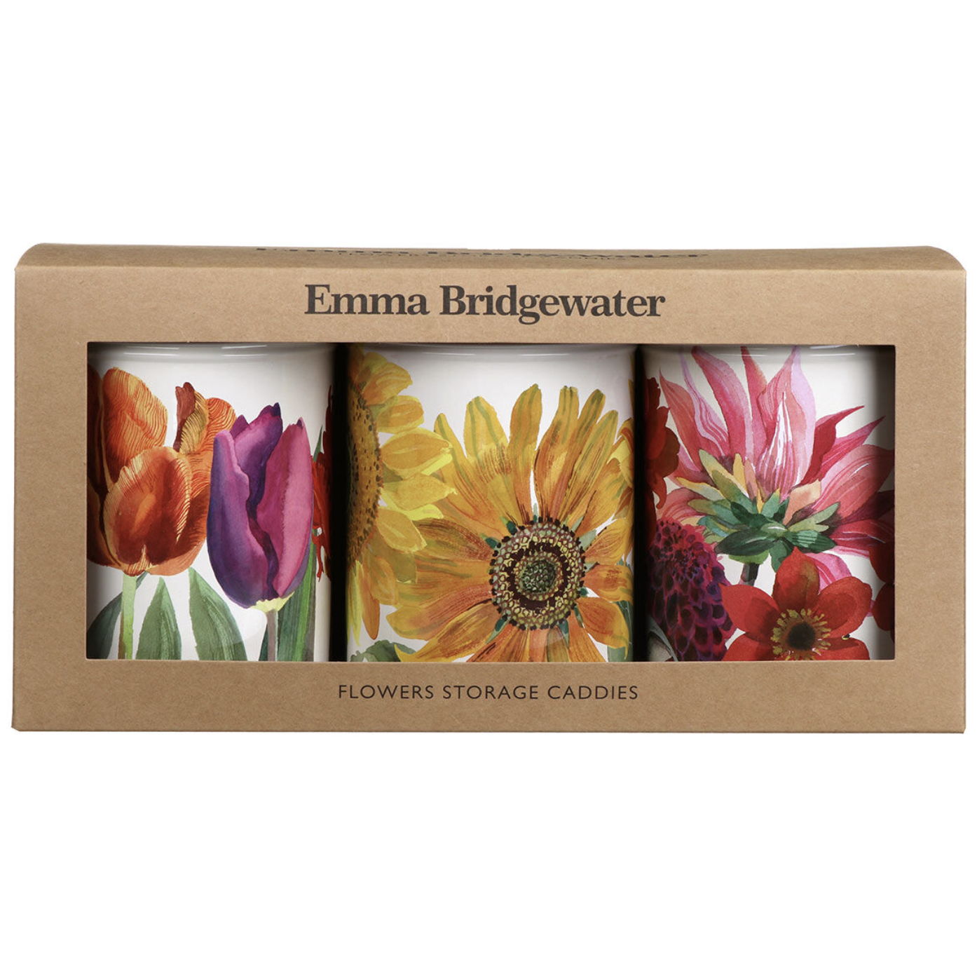 Emma Bridgewater Flower Set of 3 Caddies