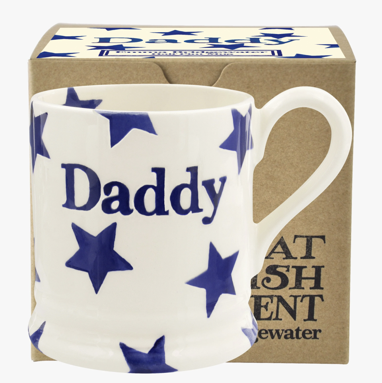 Emma Bridgewater Blue Star Daddy 1/2 Pint Mug