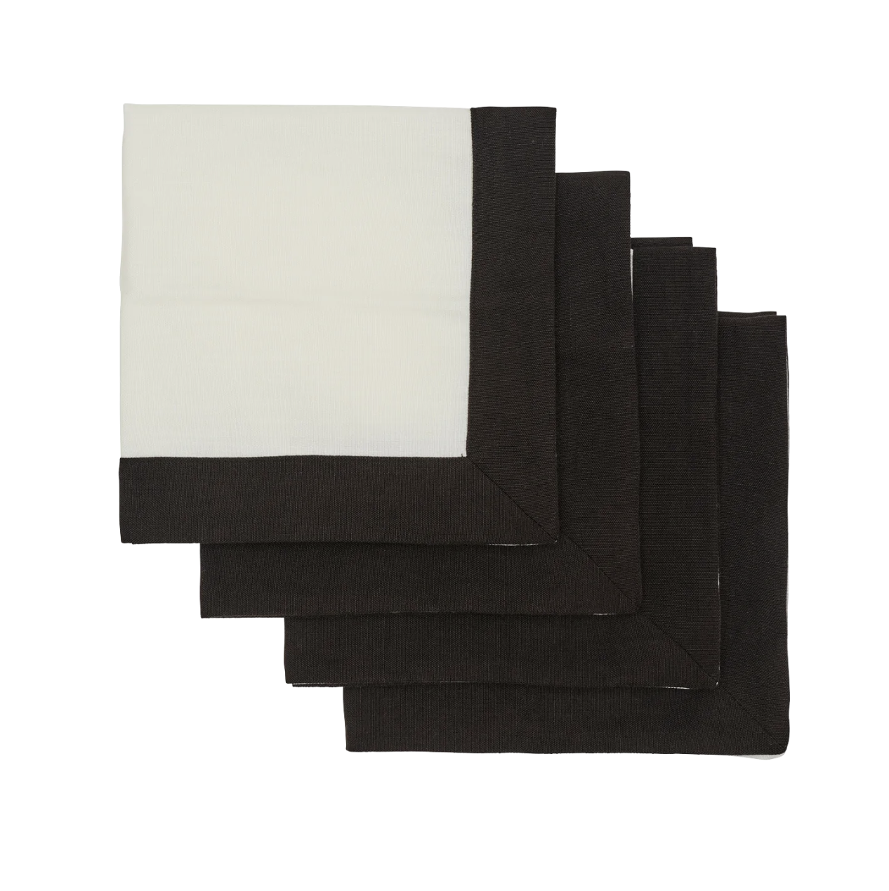 In the Round House Black and White Napkin Set of 4
