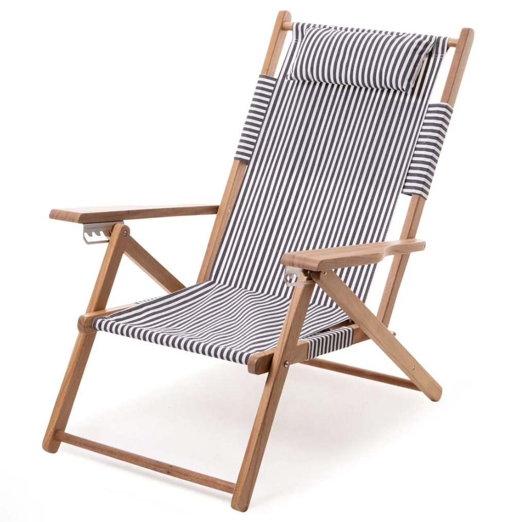 Business and Pleasure The Tommy Chair Navy Stripe