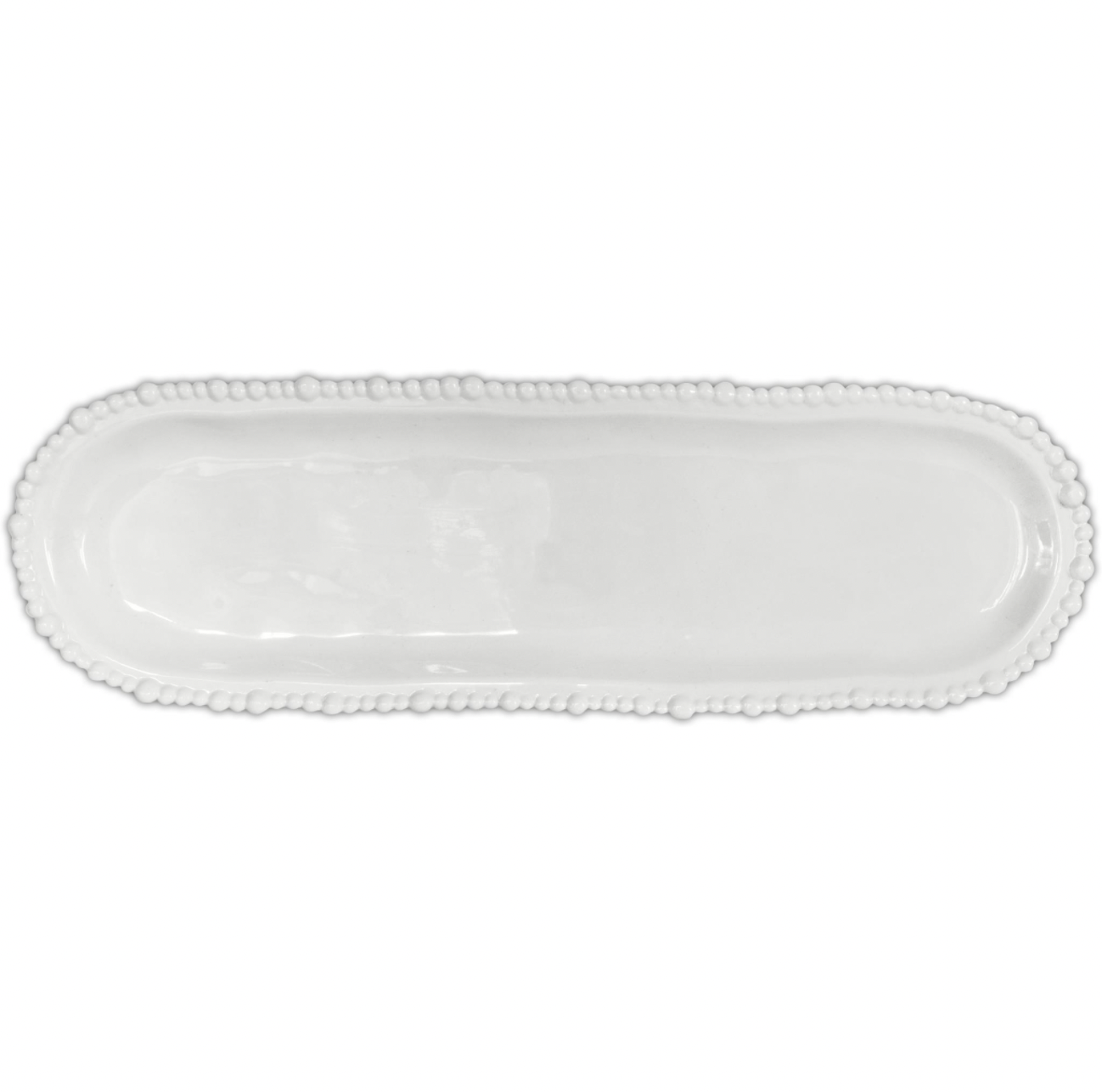 Baci Melamine White Oval Platter 44.5x13.5cm