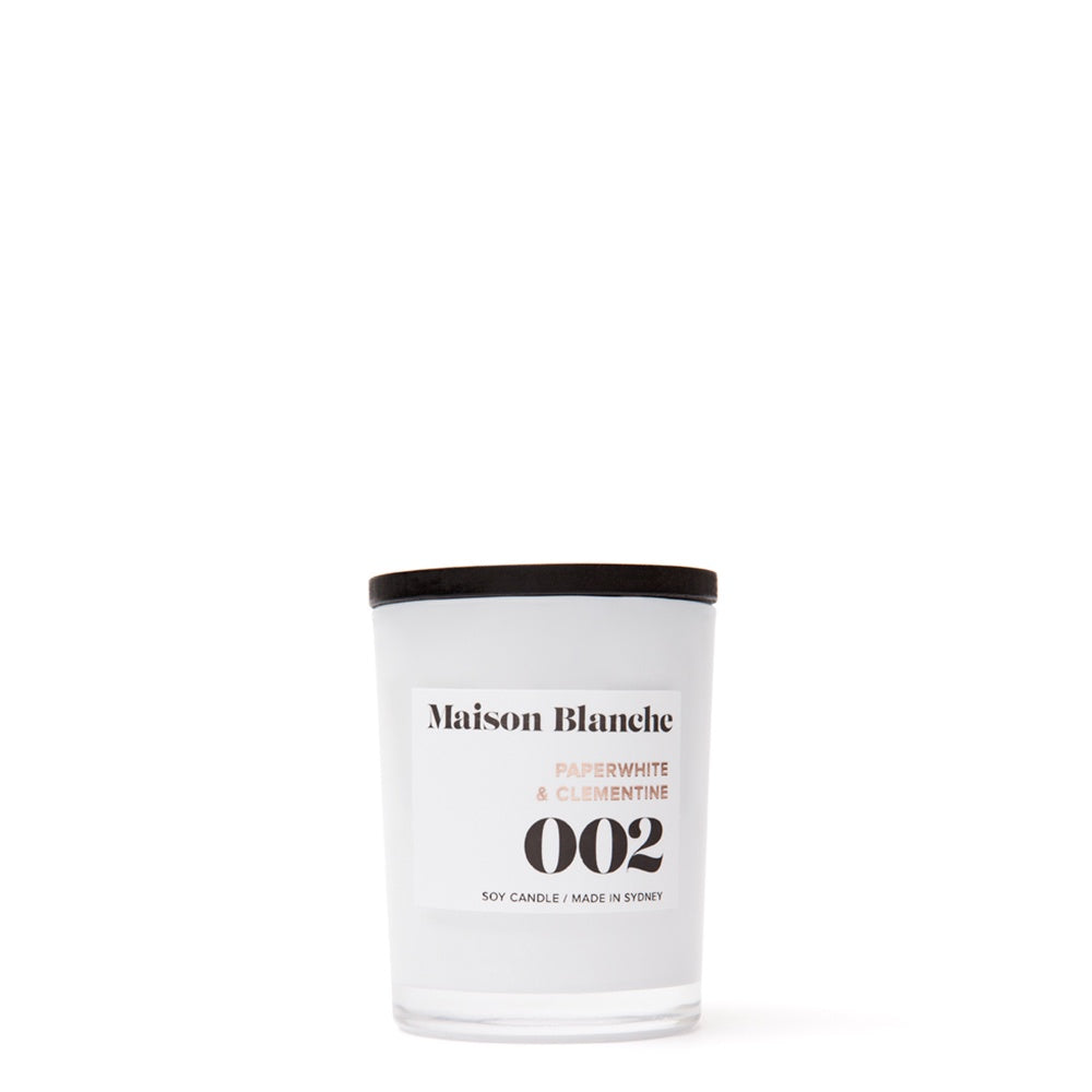 Maison Blanche 002 Paperwhite and Clementine / Small Candle